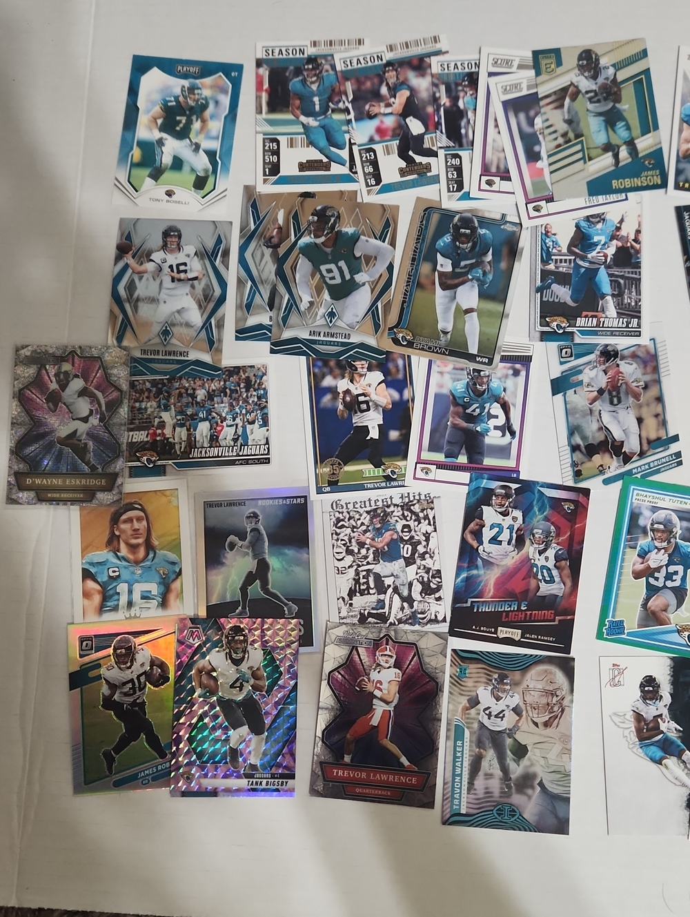 NFL Trading Card Lot – Jacksonville Jaguars Football Cards Topps Panini Zenith